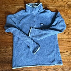 Patagonia Women's Heathered Blue Zip-Up Sweater